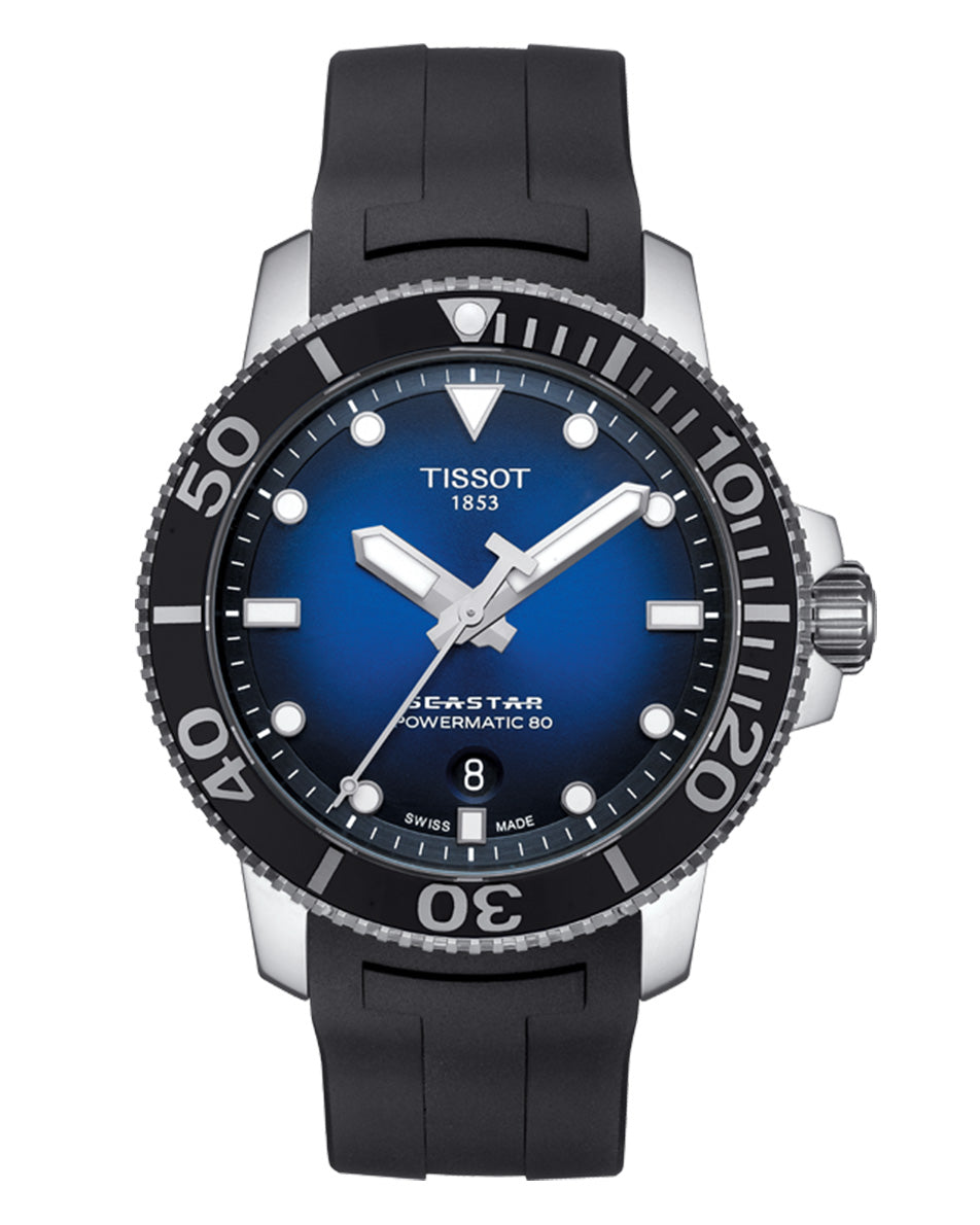 Tissot Seastar 1000 Powermatic 80 Gents Rubber Strap Watch