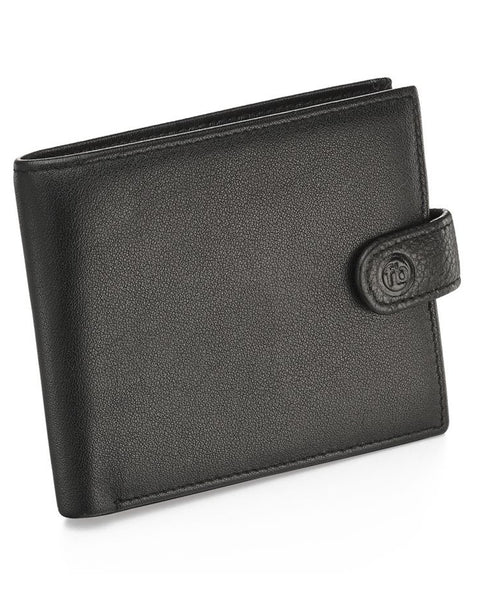 Fred Bennett Black Leather Wallet with Coin Pouch