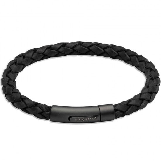 Unique & Co. Men Matte Stainless Steal Black Bracelet b493bl