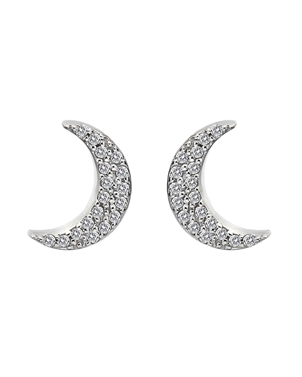 Hot Diamonds Bliss Crescent Silver & White Topaz Earrings